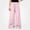 Pink, variant on WAVSUF Girls Wide Leg Pants Ruffle Hem Lightweight Elastic Waist Daily Casual Pants Pink 7-8