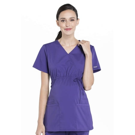 Cherokee Workwear Professionals Maternity Women's Scrubs Top Mock Wrap WW685