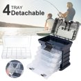 thumbnail image 1 of Acrylic Fishing Tackle Box Portable 4 Layers Fishing Box Sea Boat Fishing Accessory Box Case With Handle Utility Box, 1 of 5