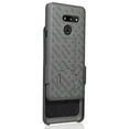thumbnail image 5 of Case with Clip for LG G8 ThinQ, Nakedcellphone [Black Tread] Kickstand Cover with [Rotating/Ratchet] Belt Hip Holster Holder Combo for LG G8 ThinQ (LM-G820), 5 of 8