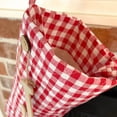 thumbnail image 5 of Perfect Red 5 Quilted Plaid Gingham Homespun Christmas Stocking with Personalized Letter A Charm by Marilee Home, 5 of 7