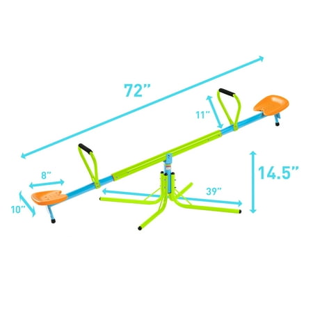Playground Seesaw - Pure Fun 360-Degree Swivel Kids Seesaw Teeter Totter