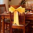 thumbnail image 5 of DefiDgd Wedding Satin Gold Chair Sashes Bows,Universal Chair Ribbons Chairs Ties for Party Birthday Banquet Party Hotel Event Decorations(Yellow), 5 of 6
