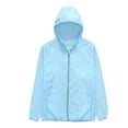 thumbnail image 3 of Sentmoon Mens Long Sleeve Sun Protection Shirts Hooded Neck Jackets Men Zipper Solid Color Loose Mens Athletic Tops Soft and Comfortable Summer for Music Festival XXXXXL, 3 of 4