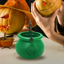 Konghyp Halloween Candy Bowl Holder, Trick Or Treat Mini Bucket, Versatile Halloween Decorations, Festive Candy Container, Unique Witch Design, Ideal for Halloween Parties