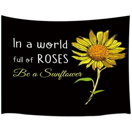 Joyweitapisserie De Tournesols De Pays Citation De Motivation Et Tapisseries De Tournesol Tapisserie Tenture Murale Pour Chambre Salon Salle De Yoga Dortoir 71x60inches Walmart Canada