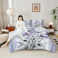 thumbnail image 4 of Erosebridal Purple Groovy Bedding Sets Twin with Comforter, Watercolor Flower Duvet Insert, Daisy Floral Comforter Sets Twin Size, Breathable Room Decor, 2 Pieces, 4 of 8