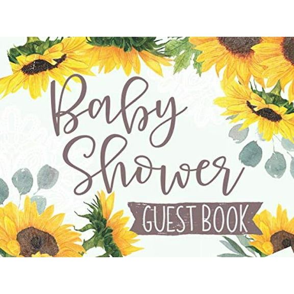 Pre-Owned Baby Shower Guest Book: Pretty Rustic Sunflower - Advice for Parents & Wishes for Baby With Gift Log Section Paperback