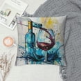 thumbnail image 2 of Orinice Wine Bottle Splash Graphic Decorative Throw Pillow Cover for Home Cushion Living Room Sofa Car Bedroom Decor 1PC 12x12in, 2 of 5