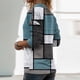 thumbnail image 4 of Pntutb Mujeres Casual Cross Skew Collar Botones Geometría Impreso Blusa de manga larga Camiseta tops Pntutb Pntutb-7278, 4 of 8