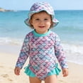 thumbnail image 2 of Miaoju Girls Swimsuit One Piece Size 6 Tummy Control Tankini Set Quick Dry & Stretchy Tropical Print Bathing Suit for Girls Modest Swimwear with Cover Up Adjustable Wide Straps, 2 of 5