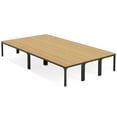 thumbnail image 3 of 78" Light Walnut Dining Table Large Rectangle Kitchen Dinner Table for 6-8 People Long Modern Dining Room Furniture (Table only), 3 of 8
