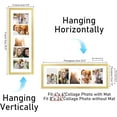 thumbnail image 3 of VIOLABBEY 8x24 Collage Picture Frames 2Pack, Fit Three 4x6 Photos with Mat or One 8x24 Pictures without Mat for Wall, Picture Frames Collage Wall Decor,4x6 Picture Frame Collage Gold, 3 of 6