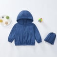 thumbnail image 5 of Curuila Child Girls Sun Jacket Long Sleeve Solid Color Hooded Zip Up Coat For Girls Summer Lightweight Comfortable Outerwear Size 6-7 Years, 5 of 6