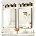 thumbnail image 6 of Bathroom Light Fixtures Bathroom Vanity Light 4-Light Bathroom Lights over Mirror with Clear Glass Shade for Kitchen Living Room Bedroom, 6 of 6