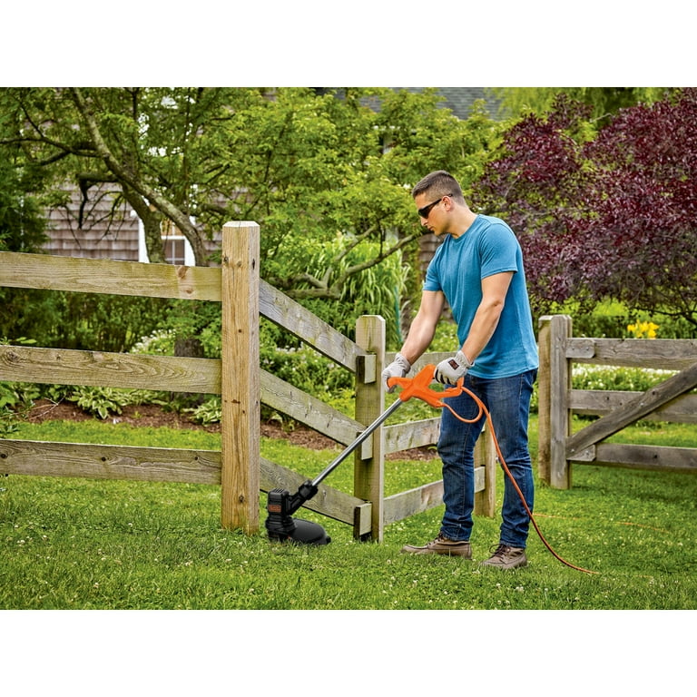 BLACK+DECKER 13-in Straight Shaft Attachment Capable Corded Electric String  Trimmer in the String Trimmers department at