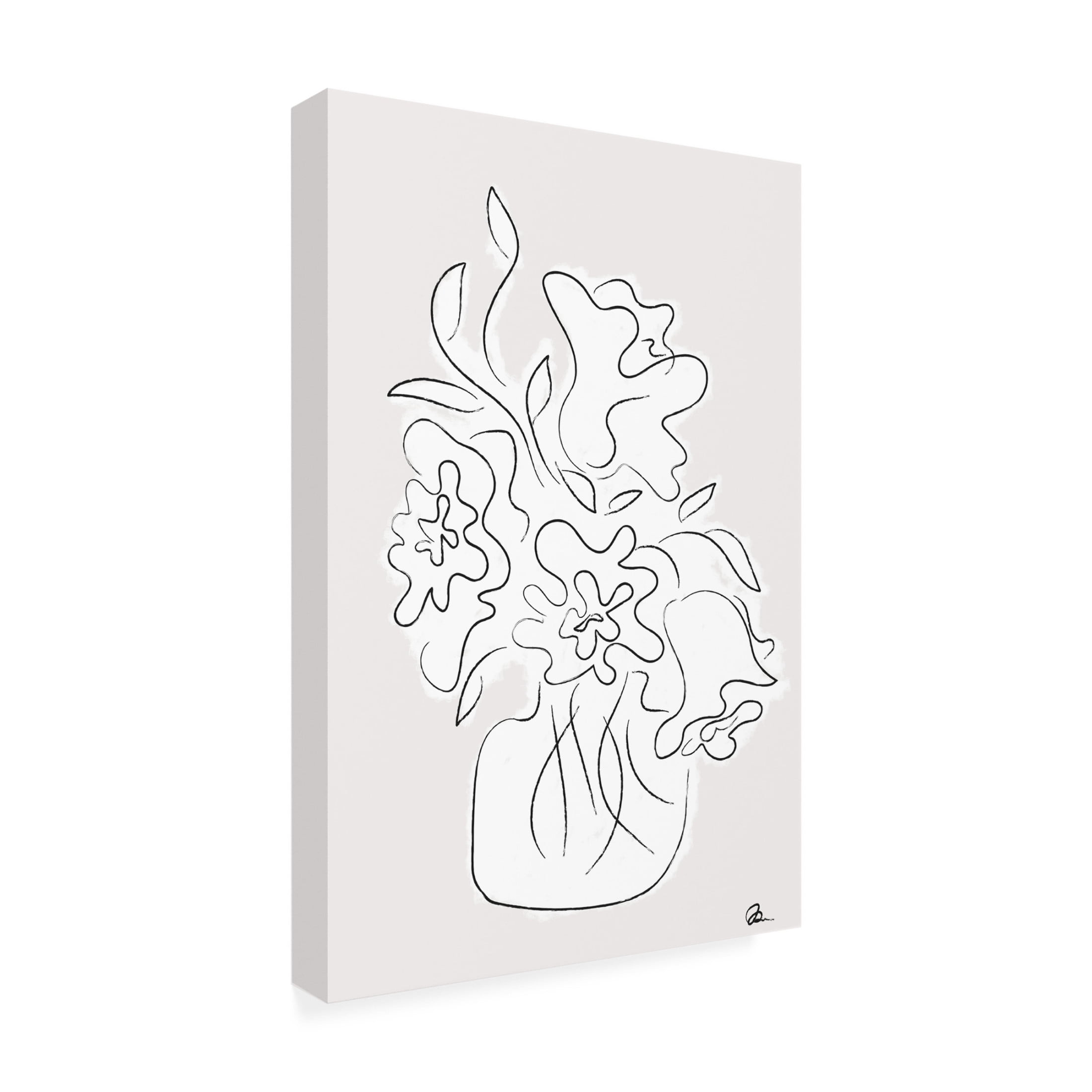 Trademark Fine Art Pictufy Studio Flower Bouquet Grey Canvas Wall Art