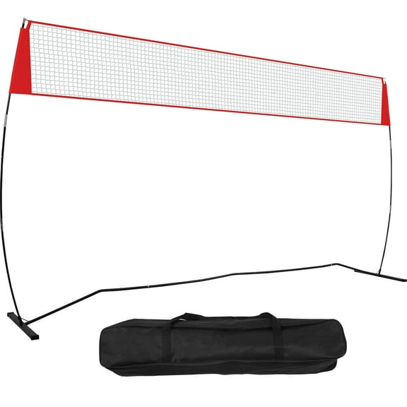 KFFKFF Indoor Outdoor Freestanding Volleyball Training Net with Stand Carry Bag