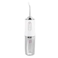 thumbnail image 4 of Irrigador bucal con hilo dental eléctrico, portátil, altamente eficaz, con 4 cabezales reemplazables, recargable por pulsos, para la salud bucal, color blanco, 4 of 10