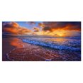thumbnail image 2 of Belles Vagues sous Ciel Nuageux - Impression sur Toile, 2 of 3