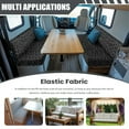 thumbnail image 3 of Jeiento Black Leopard Print RV Dinette Cushion Covers 2 PCS Stretch Camper Cushion Slipcover Include 1 Bench Cover 1 Backrest Cover Comfortable RV Accessories Decoration, 3 of 7