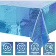 thumbnail image 4 of SINGOMON 2PCS Glitter Blue Tablecloth Blue Table Cloths Glitter Laser Disposable Tablecloth Waterproof 54x108 inches Plastic Table Cloth Rectangular Table Covers for Blue Birthday Decorations, 4 of 6