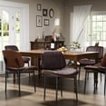 thumbnail image 4 of GIKPAL Dining Chairs Set of 6 PU Faux Leather Walnut for Mid-Century Modern Kitchen & Dining Room,Brown, 4 of 8