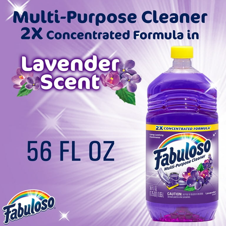 Fabuloso Multi-Purpose Cleaner, 2X Concentrated Formula, Passion of Fruits  Scent, 56 oz 