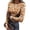 Khaki, variant on Halloween Shirts for Women Long Sleeve Cute Graphic Ribbed Tops Slim Fit Halloween Underscrubs Hodiday Festival Outfits