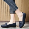 thumbnail image 5 of Miluxas Women's Casual Closed Toe Slip On Loafers Breathable Comfortable Walking Shoes Softsole Arch Support Mules for Daily Wear Dark Blue 9.5(43), 5 of 7