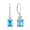 3-aquamarine-Mar, variant on Princess/Emerald Brilliant Cut Birthstone October Pink Tourmaline Earrings for Women Dangle Earrings Sterling Silver Leverback Earrings Birthday Anniversary Jewelry Gift