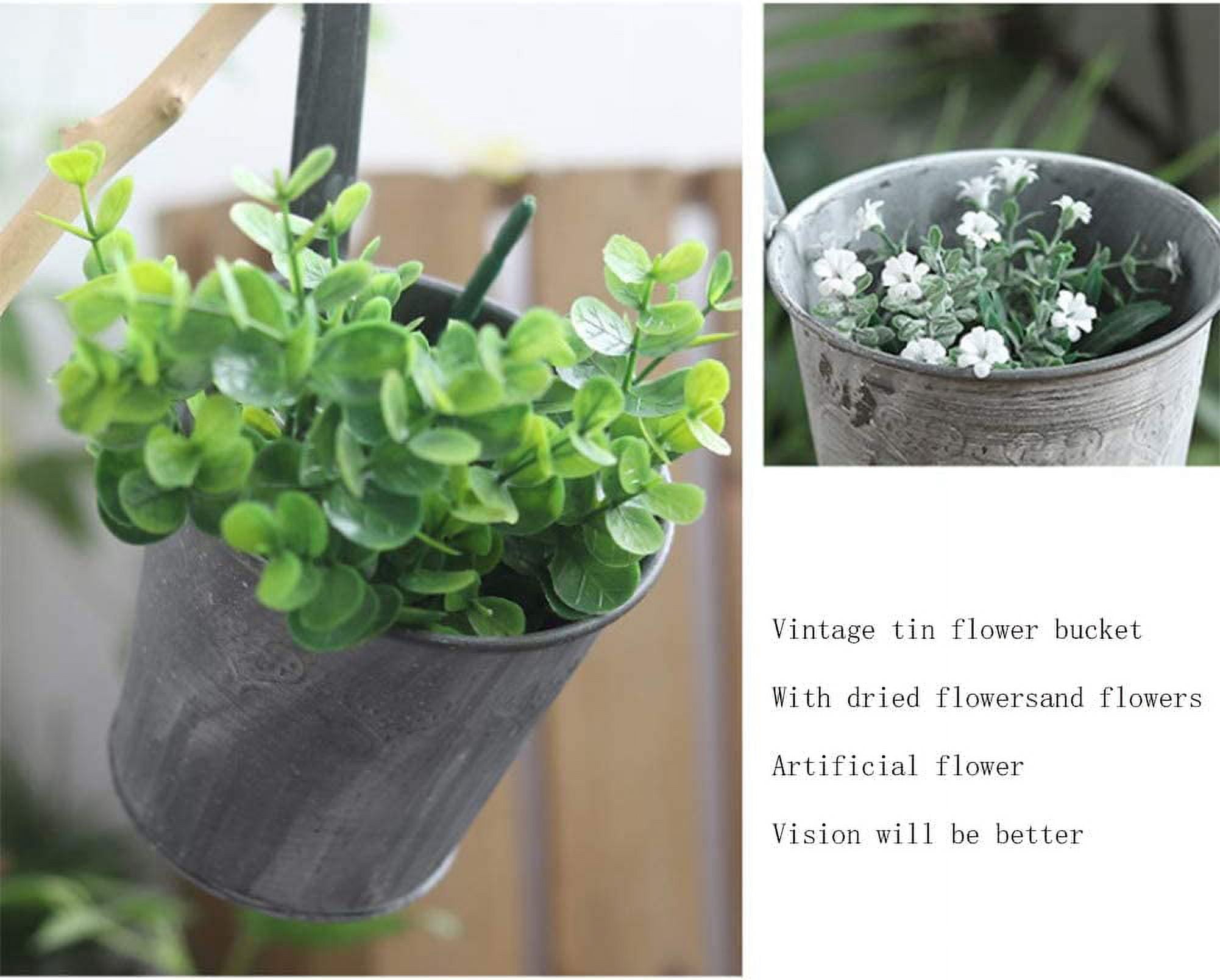 Hanging Flower Pots Hanging Pot Plant Pot Planter with Hooks Flower Pot Vase Balcony Garden Balcony Home Decoration (1PCS)