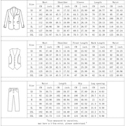 Cloudstyle Mens Two-button Single-breasted Suit Three-piece Set
