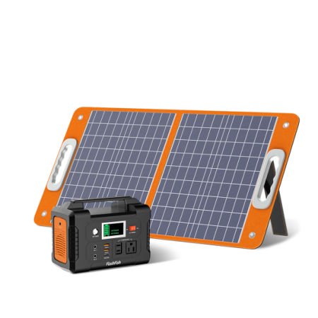 

200W Portable Power Station FlashFish 40800mAh Solar Generator with 110V AC Outlet/2 DC Ports/3 USB Ports USB-C/QC3.0 for Phones Tablets On Camping Van RV Road Trip