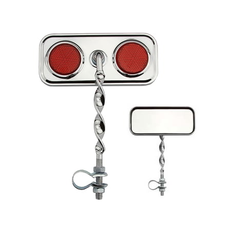 Two Rectangle Flat Twisted Mirrors Red Reflectors. Set of bike mirrors. Pair of bicycle mirrors. 2 bike Mirrors. price history on PriceWatchPro