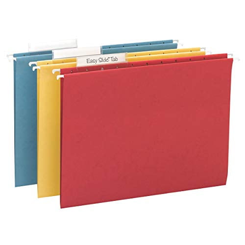 Smead TUFF Hanging File Folder with Easy Slide Tab, 1/3Cut Sliding Tab