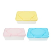 HOKARUA 3pcs Refillable Baby Wipes Dispensers Baby Wipes Holders Wipes Tissue Cases