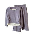 thumbnail image 2 of Cowsor Girls Fall Outfit Two-Piece Set, Soft Knit Top with Stretchy Pants, Autumn Fashion Clothes for Toddler Girls, 2 of 5