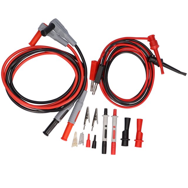 Kit De Cables De Prueba De Multímetro 1000 V Rojo Negro Reemplazable Con Cable De Gancho De Prueba Y Pinzas De Cocodrilo Y Sondas De Prueba Para Placa De Circuito De Medidor De Abrazadera De seitruly TO001610-00