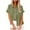 Army Green, variant on Uaswgudfs Women's Cotton Short Sleeve Shirt - Casual Cardigan Summer Blouse with Chest Pocket and Button Placket Top