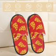 thumbnail image 2 of House Slippers for Women Men - Cute Red Pizza Lightweight House Shoes Fuzzy Slippers, Soft Slip-On Cozy House Slippers for Woman Indoor Outdoor, 2 of 7
