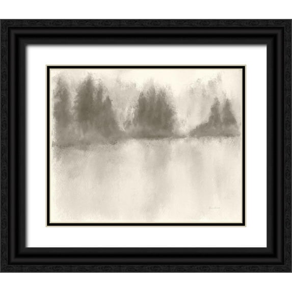 Murdock, Ramona 32x26 Black Ornate Wood Framed with Double Matting Museum Art Print Titled - Piney Lake Reflections