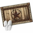 thumbnail image 2 of Rectangle Area Rug 2x3ft,Western Star Farm Brown Wood Grain Washable Carpet Non-Slip Runner Accent Rugs Indoor Floor Mat for Bedroom Living Room Decor,Vintage Farmhouse, 2 of 9
