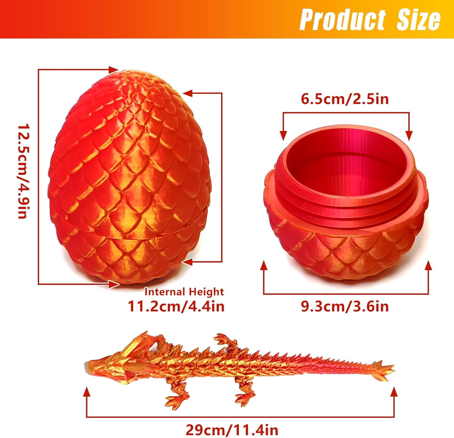 Œuf De Dragon Imprimé 3D – Dragon Articulé Surprise 30 Cm – Cristal Violet – PLA Écologique – Dès 3 Ans
