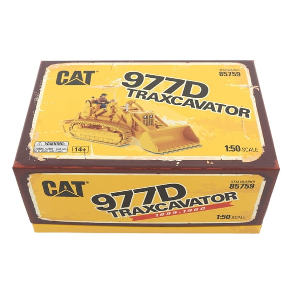 CAT Caterpillar 977D Traxcavator Yellow with Operator "Vintage Series" 1/50 Diecast Model by Diecast Masters