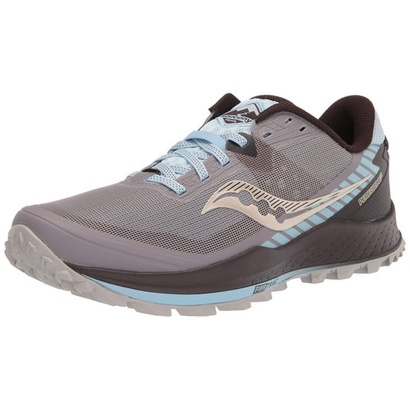 Saucony Women's Peregrine 11 Trail Running Shoe, Zinc/Sky/Loom, 6.5