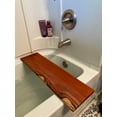 thumbnail image 5 of Stumps Custom Wood Handcrafted Padauk Wood Bath Tray for Ultimate Relaxation and Self-Care 29-30 Inches Length x 6-9 Inches Width Candle Slot, 5 of 5