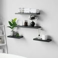 thumbnail image 2 of Welland Set of 2 Floating Shelves Wall Mounted Shelf, for Home Décor with 8" Deep (Black, 10 Inches), 2 of 8