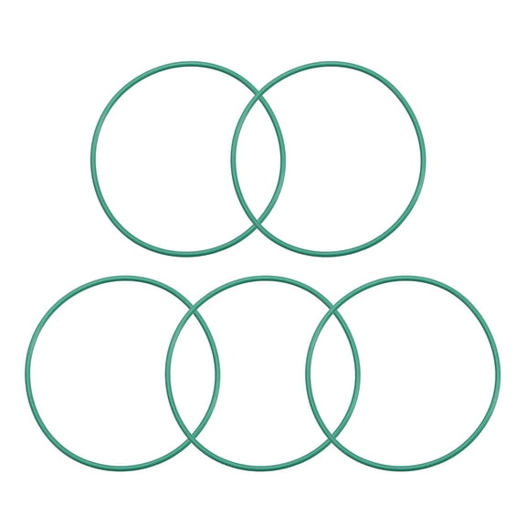 Fluorine Rubber O Rings 47mm OD, 44mm Inner Diameter, 1.5mm Width, Seal Gasket Green 5Pcs