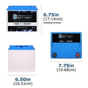 12V, 50Ah, Lithium, Replacement Battery Compatible with XStatic BatCap X2000